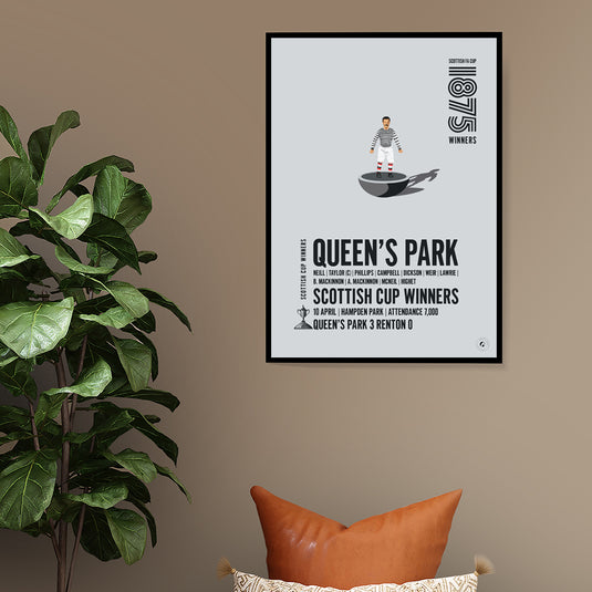 Queen's Park 1875 Scottish Cup Winners Poster