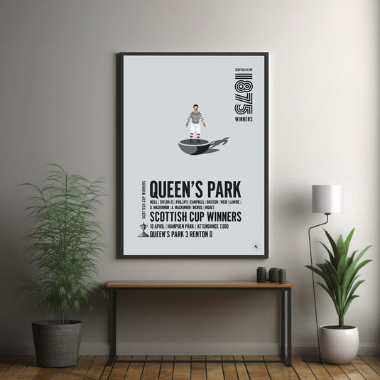 Queen's Park 1875 Scottish Cup Winners Poster