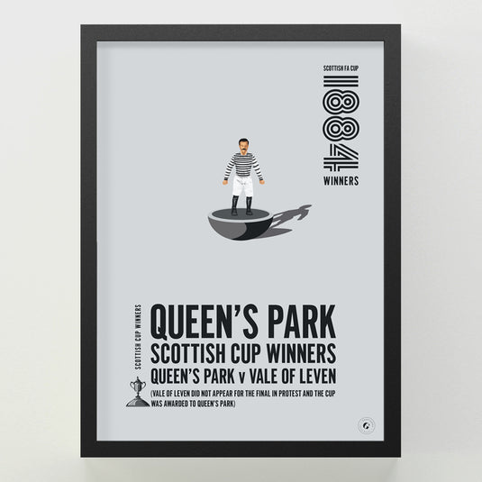 Queen's Park 1884 Scottish Cup Winners Poster