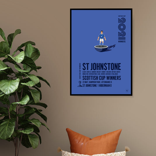 St Johnstone 2021 Scottish Cup Winners Poster