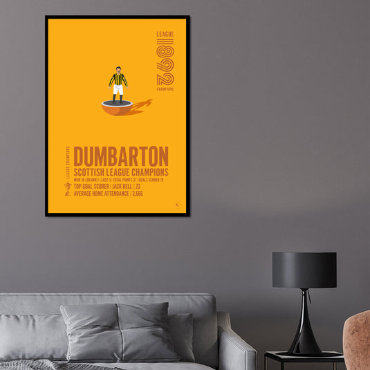Dumbarton Scottish League Champions 1892 Print