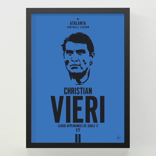Christian Vieri Head Poster - Atalanta