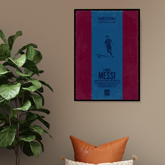 Lionel Messi Barcelona Heritage Stripes Print