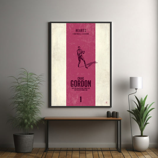 Craig Gordon Heart of Midlothian Heritage Stripes Print