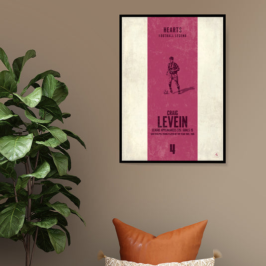 Craig Levein Heart of Midlothian Heritage Stripes Print