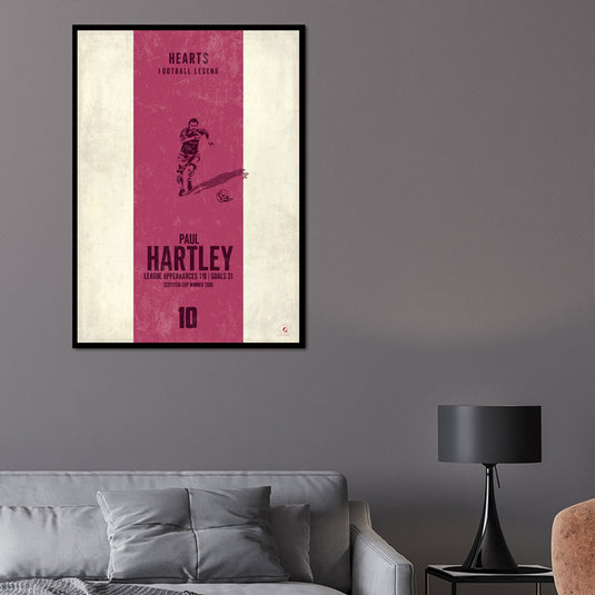 Paul Hartley Heart of Midlothian Heritage Stripes Print
