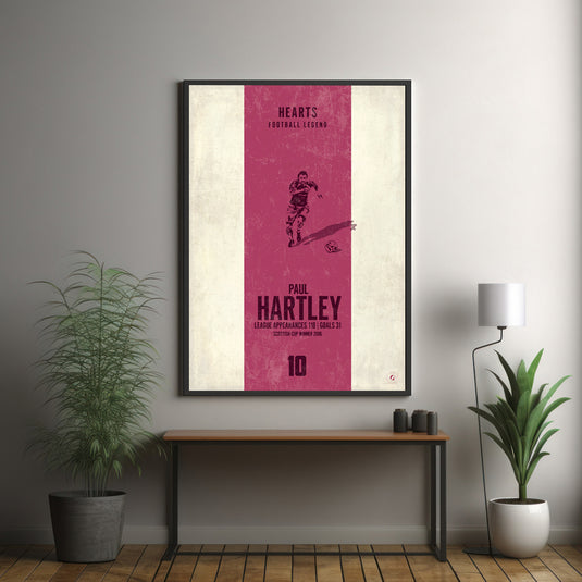 Paul Hartley Heart of Midlothian Heritage Stripes Print