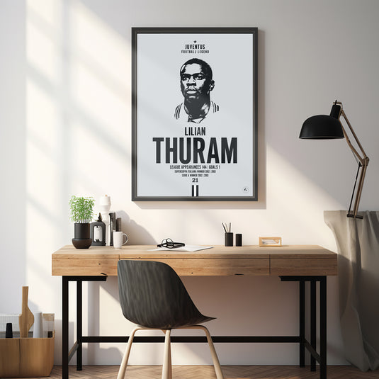 Lilian Thuram Head Poster - Juventus