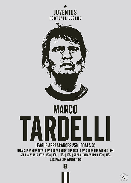 Marco Tardelli Head Poster - Juventus