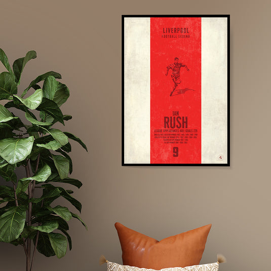 Ian Rush Liverpool Heritage Stripes Print