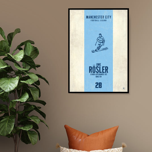 Uwe Rosler Manchester City Heritage Stripes Print