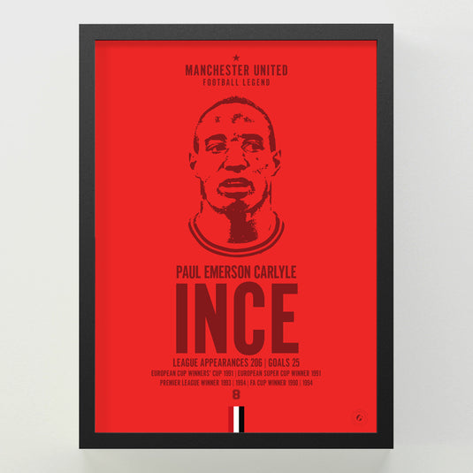 Paul Ince Head Poster - Manchester United