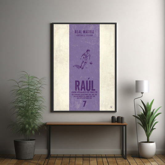 Raul Real Madrid Heritage Stripes Print