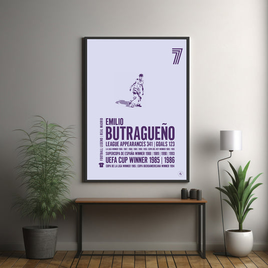 Emilio Butragueno Real Madrid Legend Print