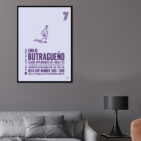 Emilio Butragueno Real Madrid Legend Print