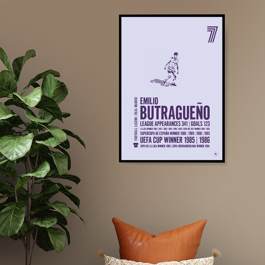 Emilio Butragueno Real Madrid Legend Print