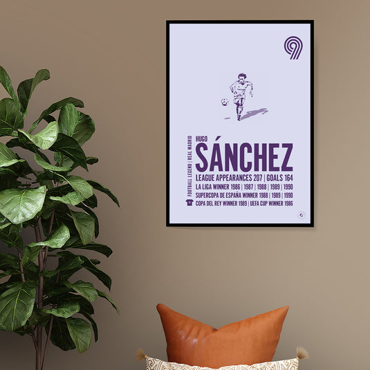 Hugo Sanchez Real Madrid Legend Print