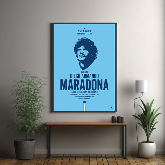 Diego Maradona SSC Napoli Football Legend Iconic Expression Print
