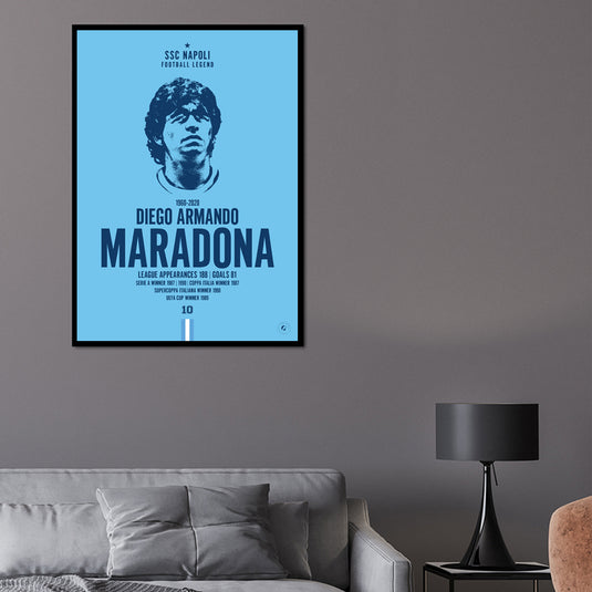 Diego Maradona SSC Napoli Football Legend Timeless Portrait Print