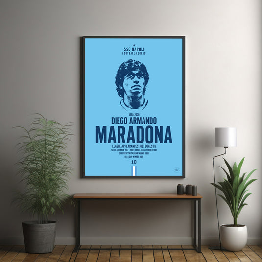 Diego Maradona SSC Napoli Football Legend Timeless Portrait Print