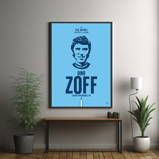 Dino Zoff SSC Napoli Football Legend Iconic Portrait Print