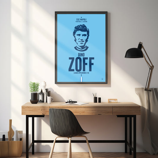 Dino Zoff SSC Napoli Football Legend Iconic Portrait Print