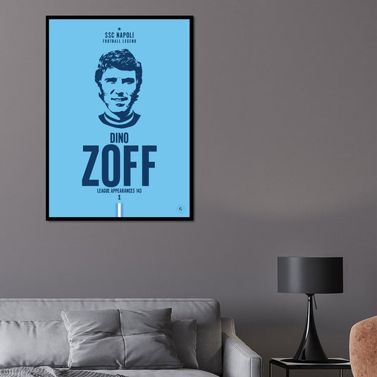 Dino Zoff SSC Napoli Football Legend Iconic Portrait Print