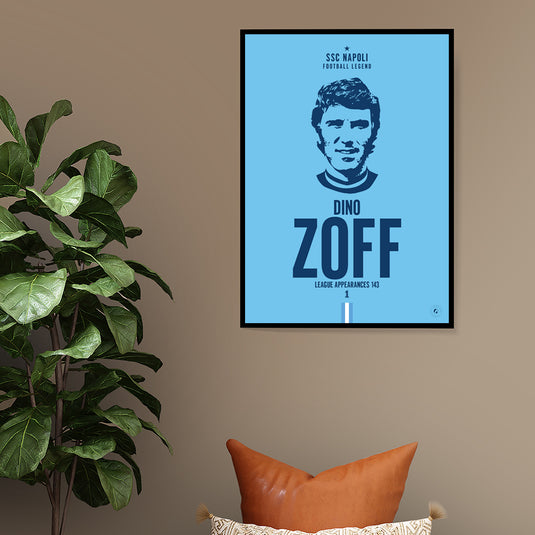 Dino Zoff SSC Napoli Football Legend Iconic Portrait Print