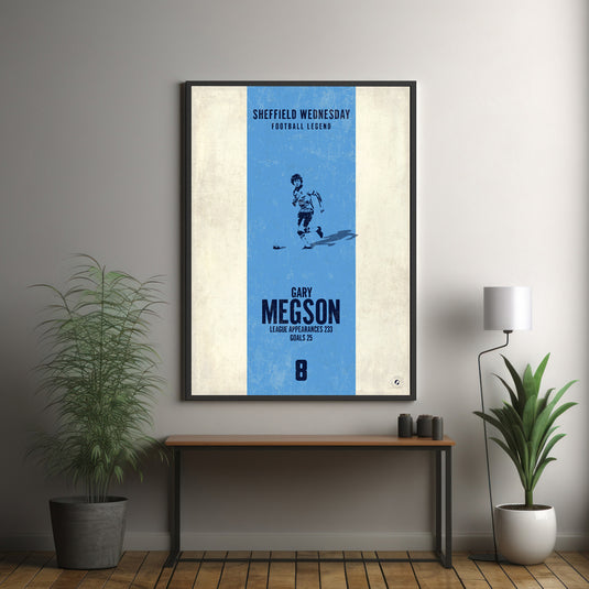 Gary Megson Sheffield Wednesday Heritage Stripes Print