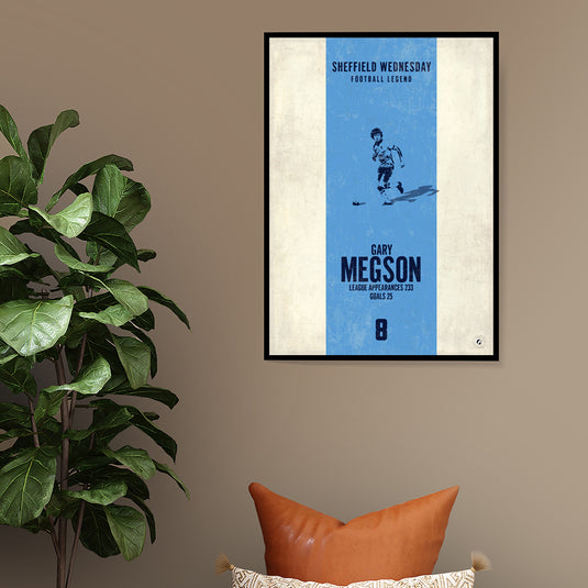 Gary Megson Sheffield Wednesday Heritage Stripes Print