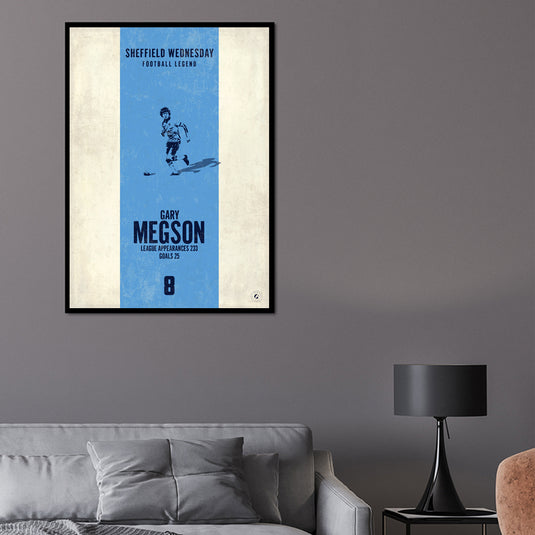 Gary Megson Sheffield Wednesday Heritage Stripes Print