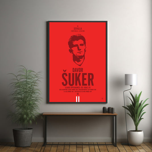 Davor Suker Head Poster - Sevilla