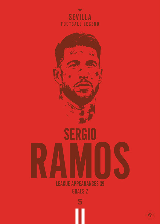 Póster Cabeza de Sergio Ramos - Sevilla