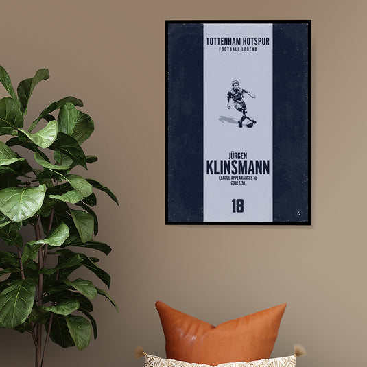 Jurgen Klinsmann Tottenham Hotspur Heritage Stripes Print