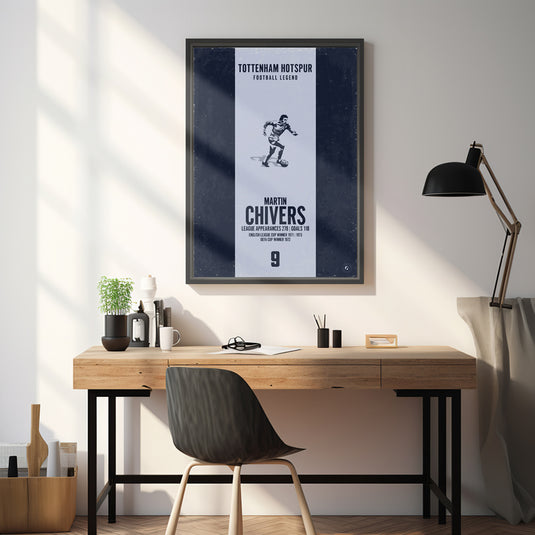 Martin Chivers Tottenham Hotspur Heritage Stripes Print