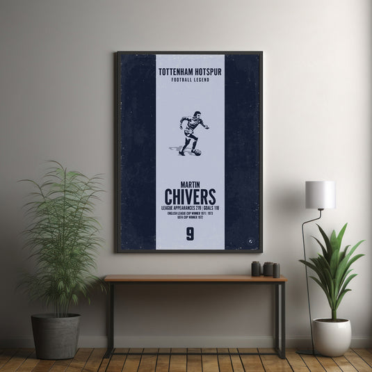 Martin Chivers Tottenham Hotspur Heritage Stripes Print