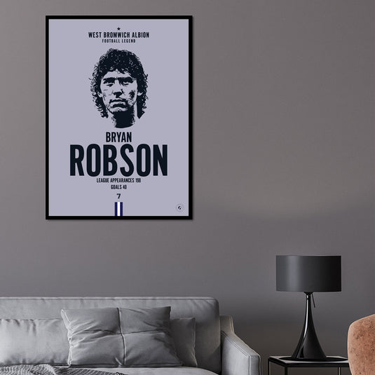 Póster de la cabeza de Bryan Robson - West Bromwich Albion