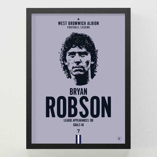 Bryan Robson Head Poster - West Bromwich Albion