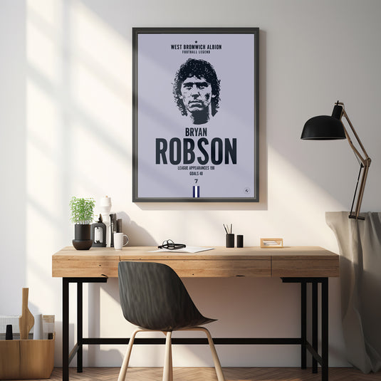 Póster de la cabeza de Bryan Robson - West Bromwich Albion