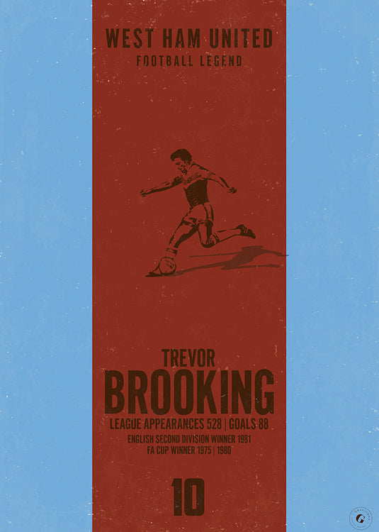 Trevor Brooking West Ham United Heritage Stripes Print
