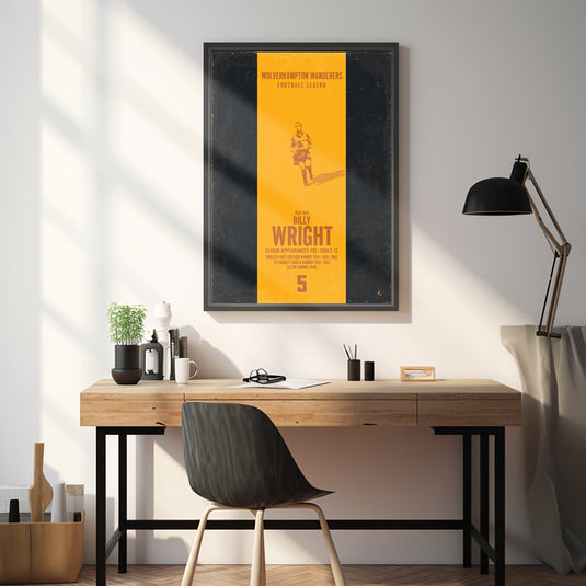Billy Wright Wolverhampton Wanderers Heritage Stripes Print