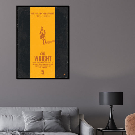 Billy Wright Wolverhampton Wanderers Heritage Stripes Print