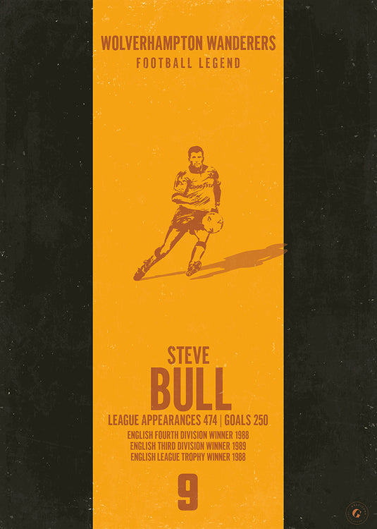 Steve Bull Wolverhampton Wanderers Heritage Stripes Print