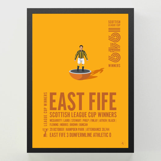 East Fife 1949 Scottish League Cup Winners Poster