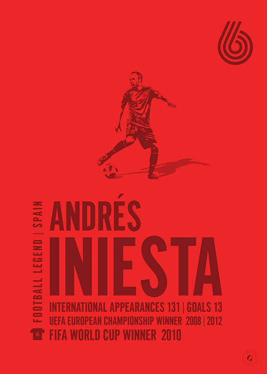 Andres Iniesta Spain Legend Print