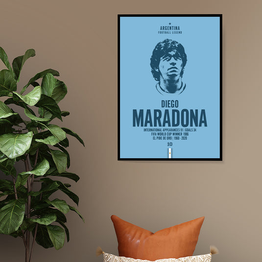 Diego Maradona Premium Head Poster
