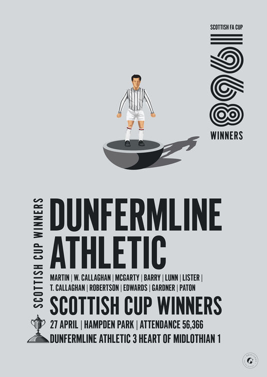 Dunfermline Athletic Scottish Cup Winners 1968 Print