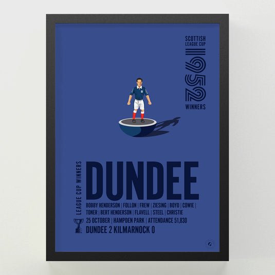 Dundee 1952 Scottish League Cup Winners Poster