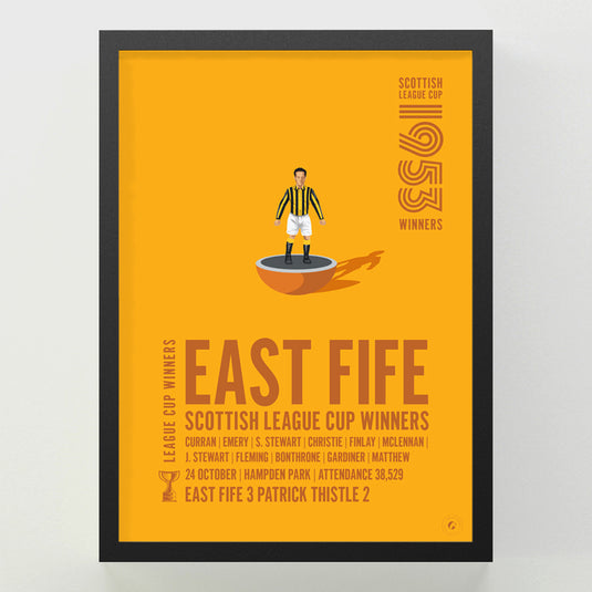 East Fife 1953 Scottish League Cup Winners Poster