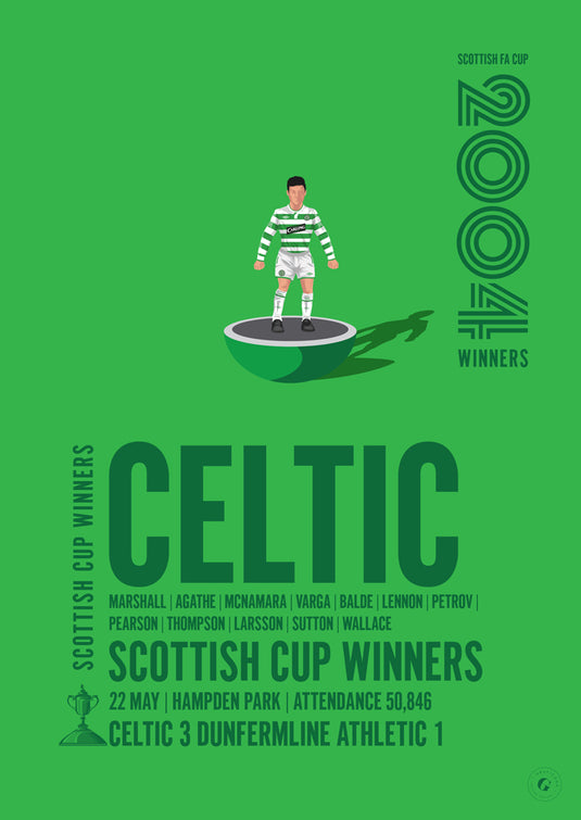 Celtic Scottish Cup Winners 2004 Print